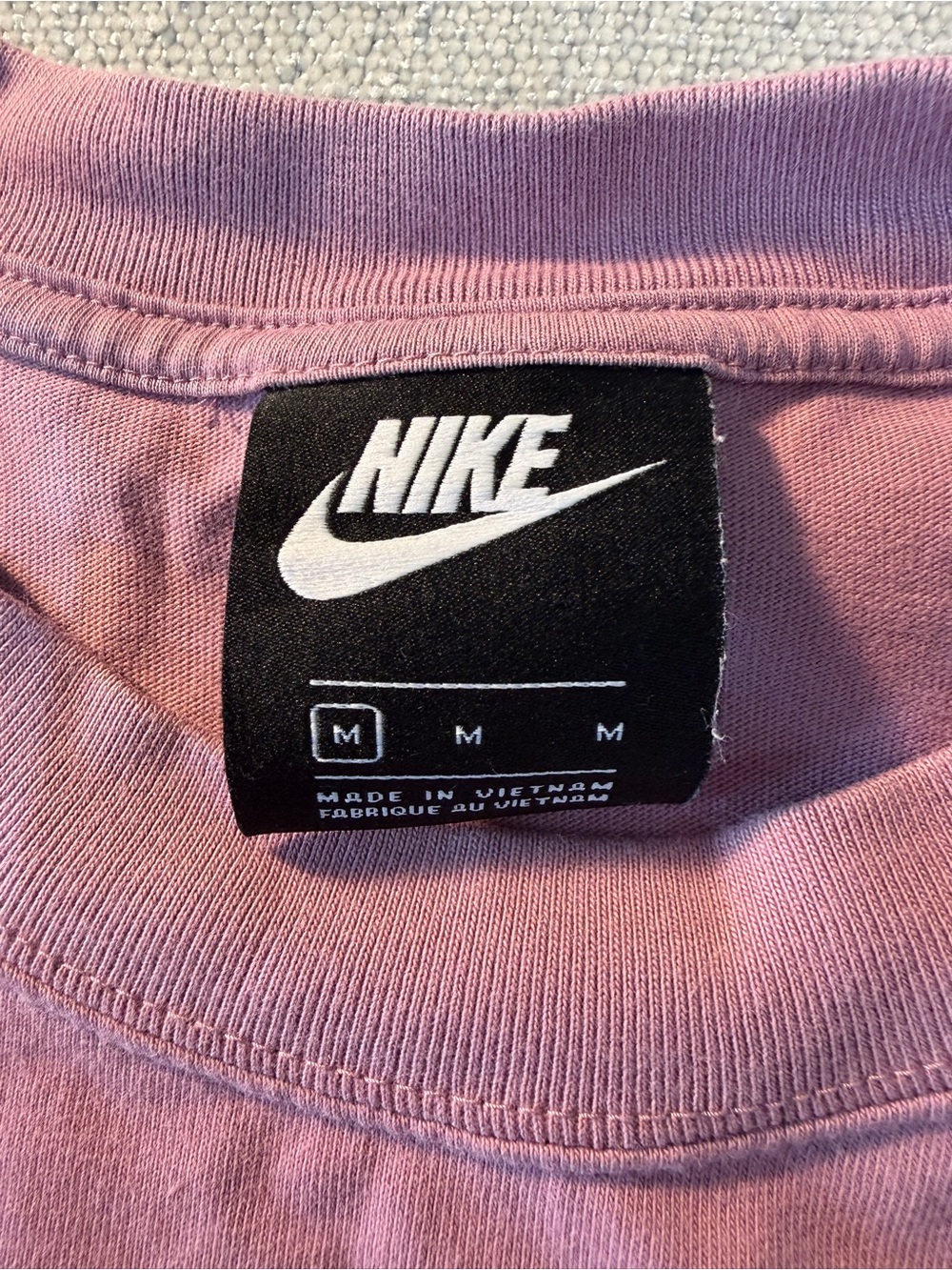 Nike Purple-Pink Cropped Tee with Black Swooshes - Picture 2 of 3